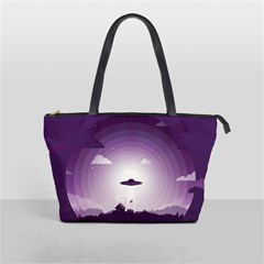 Ufo Illustration Style Minimalism Silhouette Classic Shoulder Handbag by Cendanart