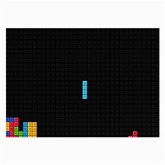 Tetris Game Large Glasses Cloth by Cendanart