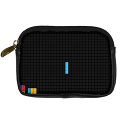 Tetris Game Digital Camera Leather Case by Cendanart