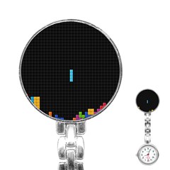 Tetris Game Stainless Steel Nurses Watch by Cendanart