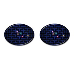 Retro Games Cufflinks (oval) by Cendanart