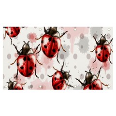 Ladybugs Pattern Texture Watercolor Banner And Sign 7  X 4  by Bedest