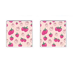 Seamless Strawberry Fruit Pattern Background Cufflinks (square) by Bedest