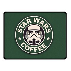 Stormtrooper Coffee Two Sides Fleece Blanket (small) by Cendanart