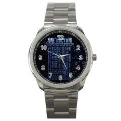 Doctor Who Tardis Sport Metal Watch by Cendanart