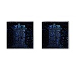 Doctor Who Tardis Cufflinks (Square) Front(Pair)