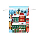 Christmas Background Design House Lightweight Drawstring Pouch (S) Front