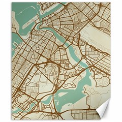 Mapart Dubai Map Canvas 8  X 10  by Proyonanggan