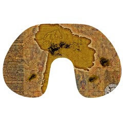 Vintage Map Of The World Continent Travel Neck Pillow by Proyonanggan