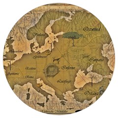 Map Geography Travel Global Round Trivet by Proyonanggan