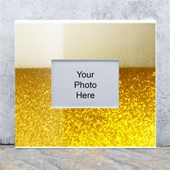 Light Beer Texture Foam Drink In A Glass White Wall Photo Frame 5  X 7  by Cemarart