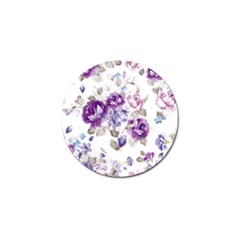 Flower-floral-design-paper-pattern-purple-watercolor-flowers-vector-material-90d2d381fc90ea7e9bf8355 Golf Ball Marker by saad11