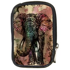 Tribal Elephant Compact Camera Leather Case by Ndabl3x