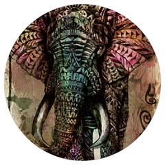 Tribal Elephant Round Trivet by Ndabl3x