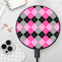 Seamless Argyle Pattern Wireless Fast Charger(black) by Grandong