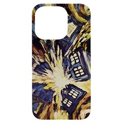 Tardis Doctor Who Pattern Iphone 14 Pro Black Uv Print Case by Cemarart