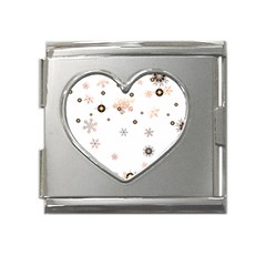 Golden-snowflake Mega Link Heart Italian Charm (18mm) by saad11