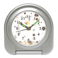 Golden-snowflake Travel Alarm Clock by saad11