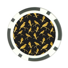 Background With Golden Birds Poker Chip Card Guard (10 Pack) by Ndabl3x