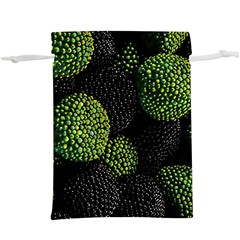 Berry,note, Green, Raspberries Lightweight Drawstring Pouch (xl) by nateshop