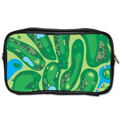 Golf Course Par Golf Course Green Toiletries Bag (two Sides) by Cemarart