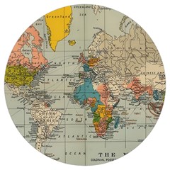 Vintage World Map Round Trivet by Proyonanggan