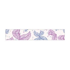 Leaves Line Art Background Premium Plush Fleece Scarf (mini) by Cemarart