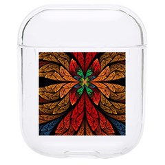 Fractal Floral Flora Ring Colorful Neon Art Hard Pc Airpods 1/2 Case by Cemarart