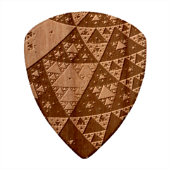 Fractal Triangle Geometric Abstract Pattern Wood Guitar Pick (set Of 10) by Cemarart