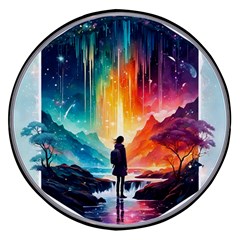 Starry Night Wanderlust: A Whimsical Adventure Wireless Fast Charger(black) by stine1