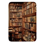 Room Interior Library Books Bookshelves Reading Literature Study Fiction Old Manor Book Nook Reading Rectangular Glass Fridge Magnet (4 pack) Front