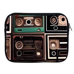 Retro Electronics Old Antiques Texture Wallpaper Vintage Cassette Tapes Retrospective Apple Ipad 2/3/4 Zipper Cases by Grandong