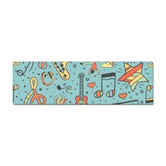 Seamless Pattern Musical Instruments Notes Headphones Player Sticker (bumper) by Apen