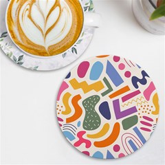 Abstract Pattern Background Uv Print Round Tile Coaster