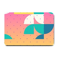 Abstract Geometric Bauhaus Polka Dots Retro Memphis Art Small Doormat by Maspions