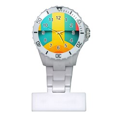 Colorful Rainbow Pattern Digital Art Abstract Minimalist Minimalism Plastic Nurses Watch by Bedest