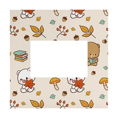 Bear Cartoon Background Pattern Seamless Animal White Box Photo Frame 4  X 6  by Maspions