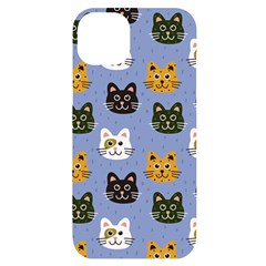 Cat Cat Background Animals Little Cat Pets Kittens Iphone 14 Plus Black Uv Print Case by Maspions