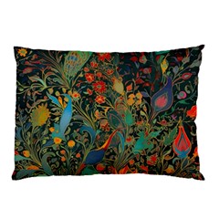 Flowers Trees Forest Mystical Forest Nature Background Landscape Pillow Case by Maspions