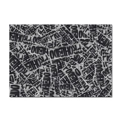 Rebel Life: Typography Black And White Pattern Sticker A4 (100 Pack) by dflcprintsclothing