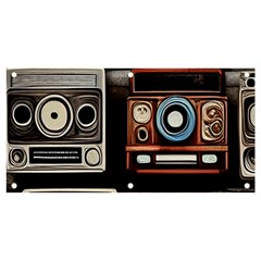 Retro Cameras Old Vintage Antique Technology Wallpaper Retrospective Banner And Sign 4  X 2  by Grandong