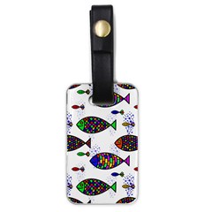 Fish Abstract Colorful Luggage Tag (one Side) by Maspions