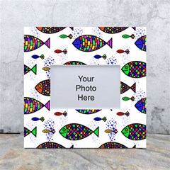 Fish Abstract Colorful White Box Photo Frame 4  X 6  by Maspions