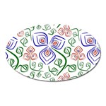 Bloom Nature Plant Pattern Oval Magnet Front