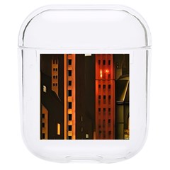 Sci-fi Futuristic Science Fiction City Neon Scene Artistic Technology Machine Fantasy Gothic Town Bu Hard Pc Airpods 1/2 Case by Posterlux