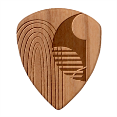 Line Forms Art Drawing Background Wood Guitar Pick (set Of 10) by Maspions