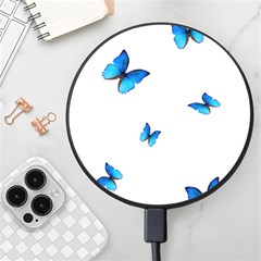 Butterfly-blue-phengaris Wireless Fast Charger(black) by saad11