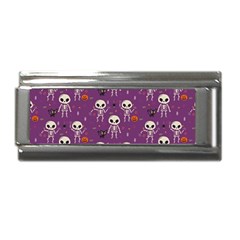 Skull Halloween Pattern Superlink Italian Charm (9mm) by Maspions