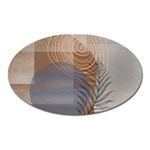 Boho Background Leaves Botanical Retro Vintage Art Oval Magnet Front