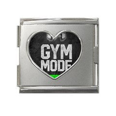 Gym Mode Mega Link Heart Italian Charm (18mm) by Store67